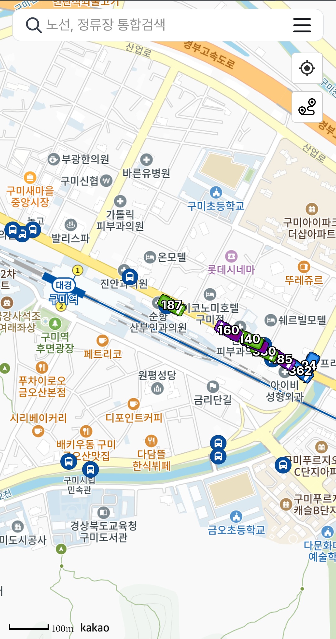 모바일 지도 이용안내